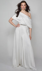 Alyce Paris 70019 - Draped Asymmetrical Evening Jumpsuit
