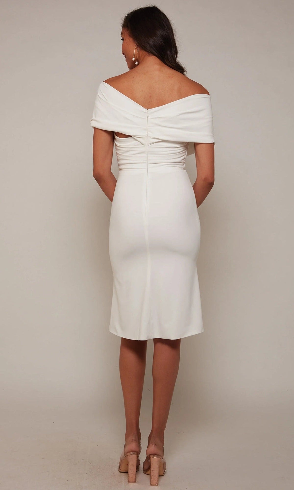 Alyce Paris 70023 - Draped Surplice Off Shoulder Dress