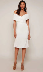 Alyce Paris 70023 - Draped Surplice Off Shoulder Dress