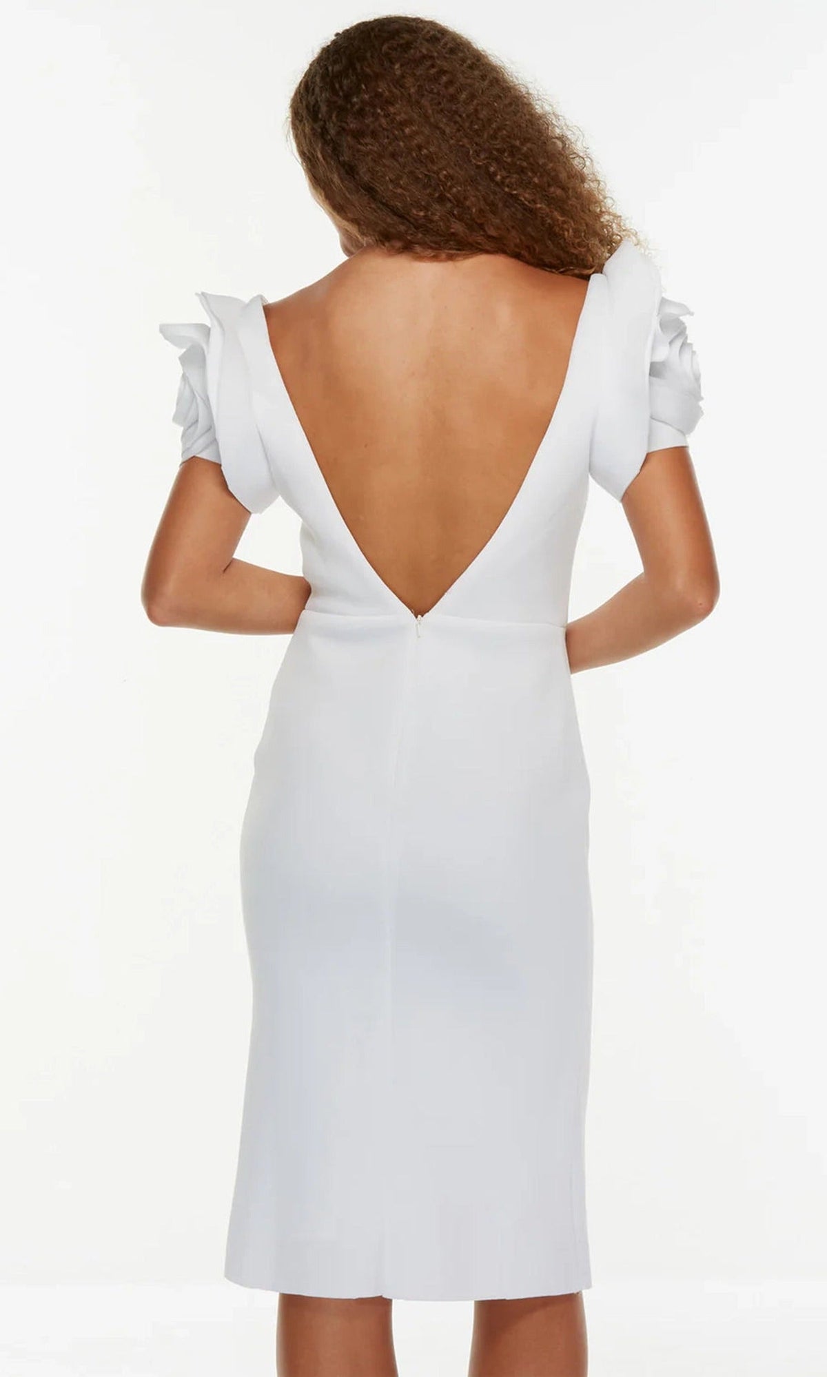Alyce Paris 70024 - Floral Sleeve Sculpted Sheath Dress