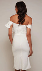 Alyce Paris 70032 - Off Shoulder Ruffle Knee-Length Dress
