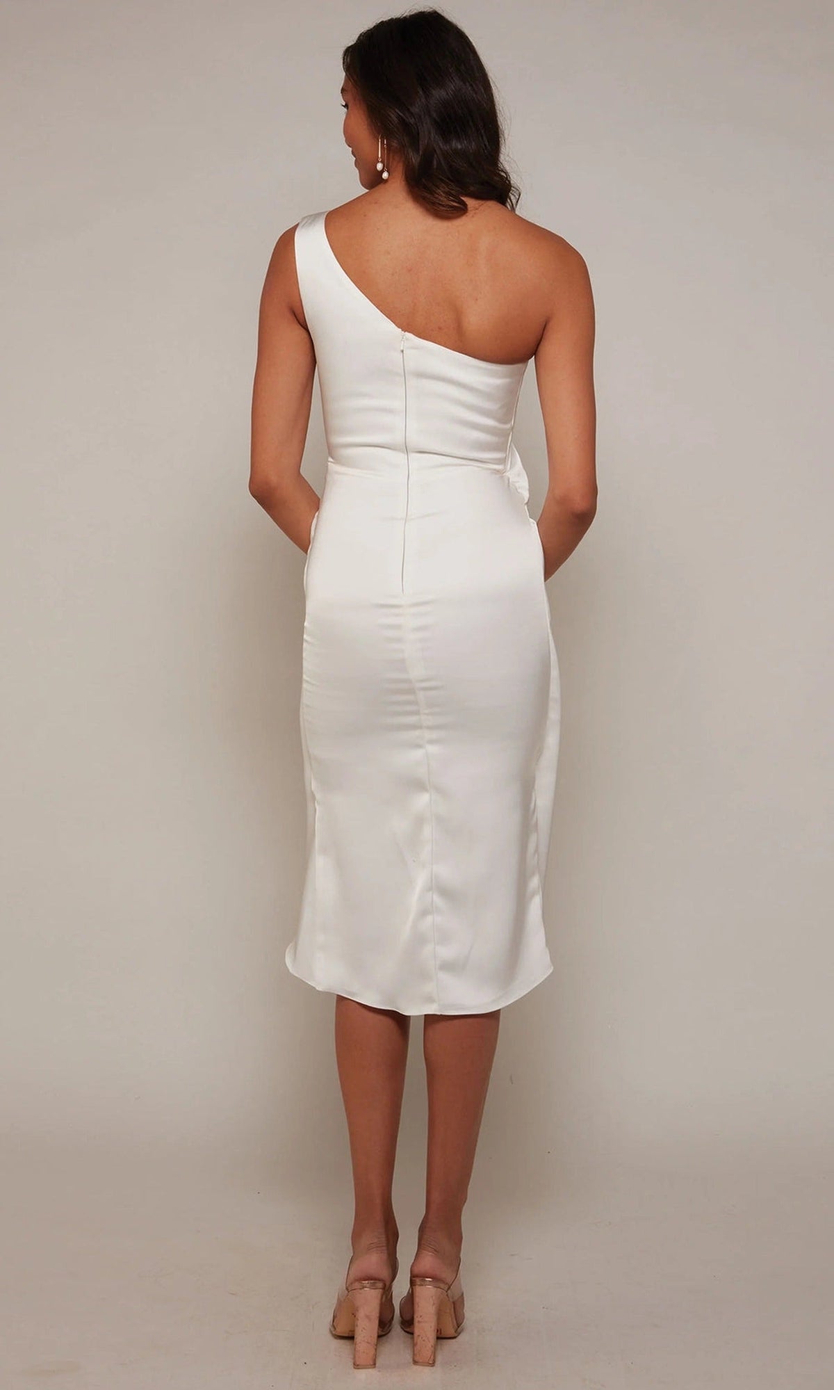 Alyce Paris 70038 - Wrapped Bodice One Shoulder Satin Dress