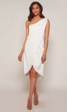 Alyce Paris 70038 - Wrapped Bodice One Shoulder Satin Dress