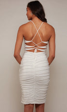 Alyce Paris 70039 - Scoop Neckline Ruched Bodycon Dress