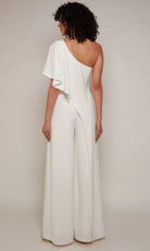 Alyce Paris 70049 - Flounce Bodice One Shoulder Jumpsuit