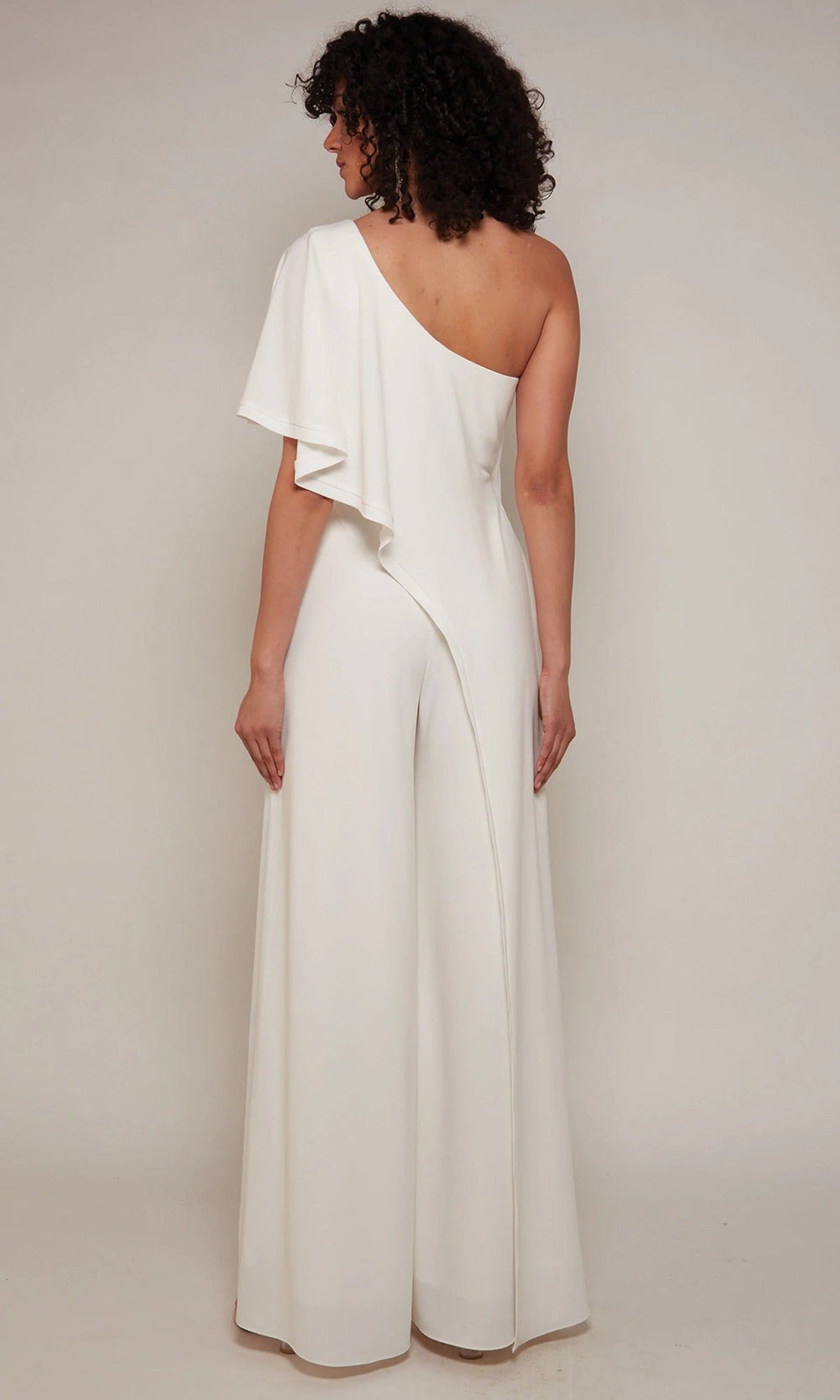 Alyce Paris 70049 - Flounce Bodice One Shoulder Jumpsuit
