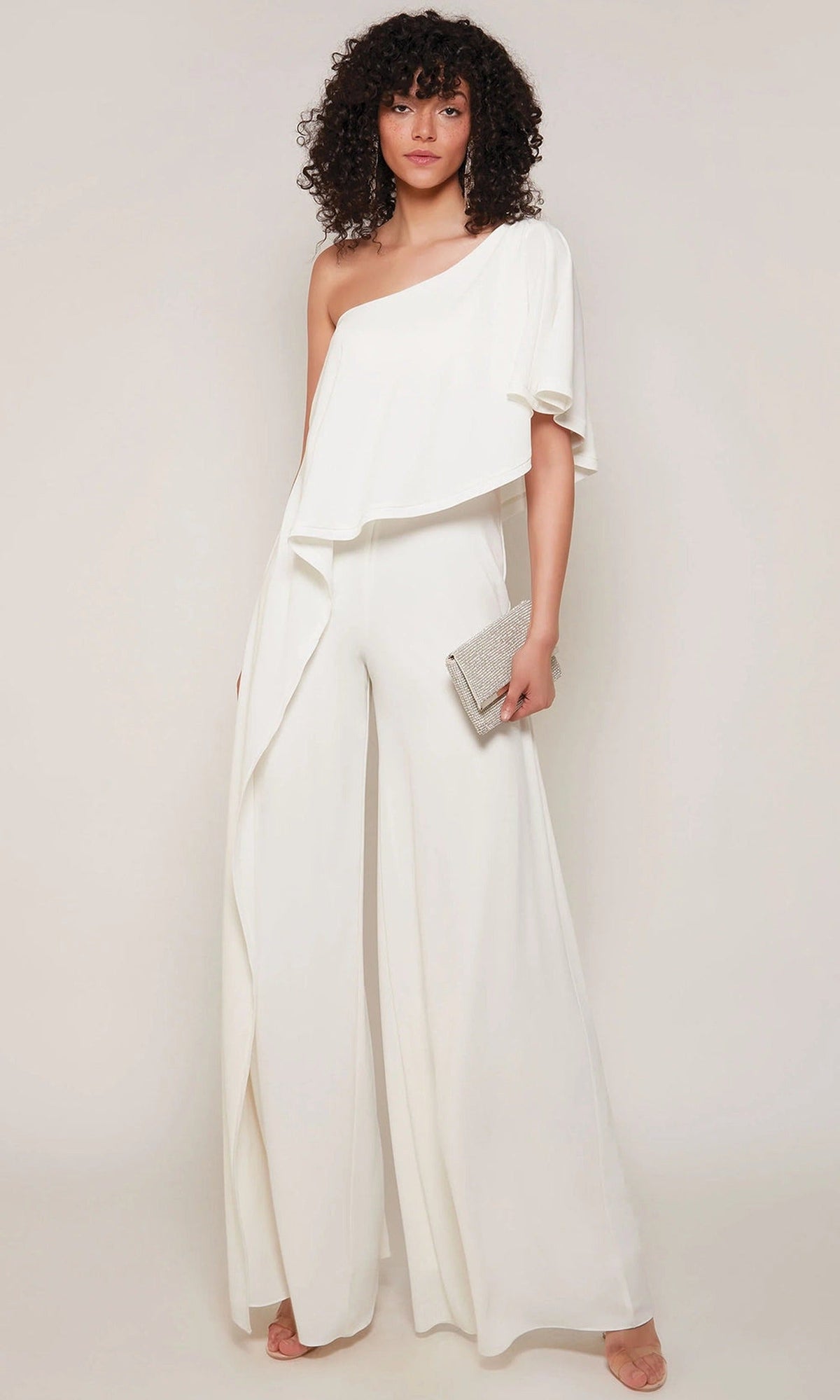 Alyce Paris 70049 - Flounce Bodice One Shoulder Jumpsuit