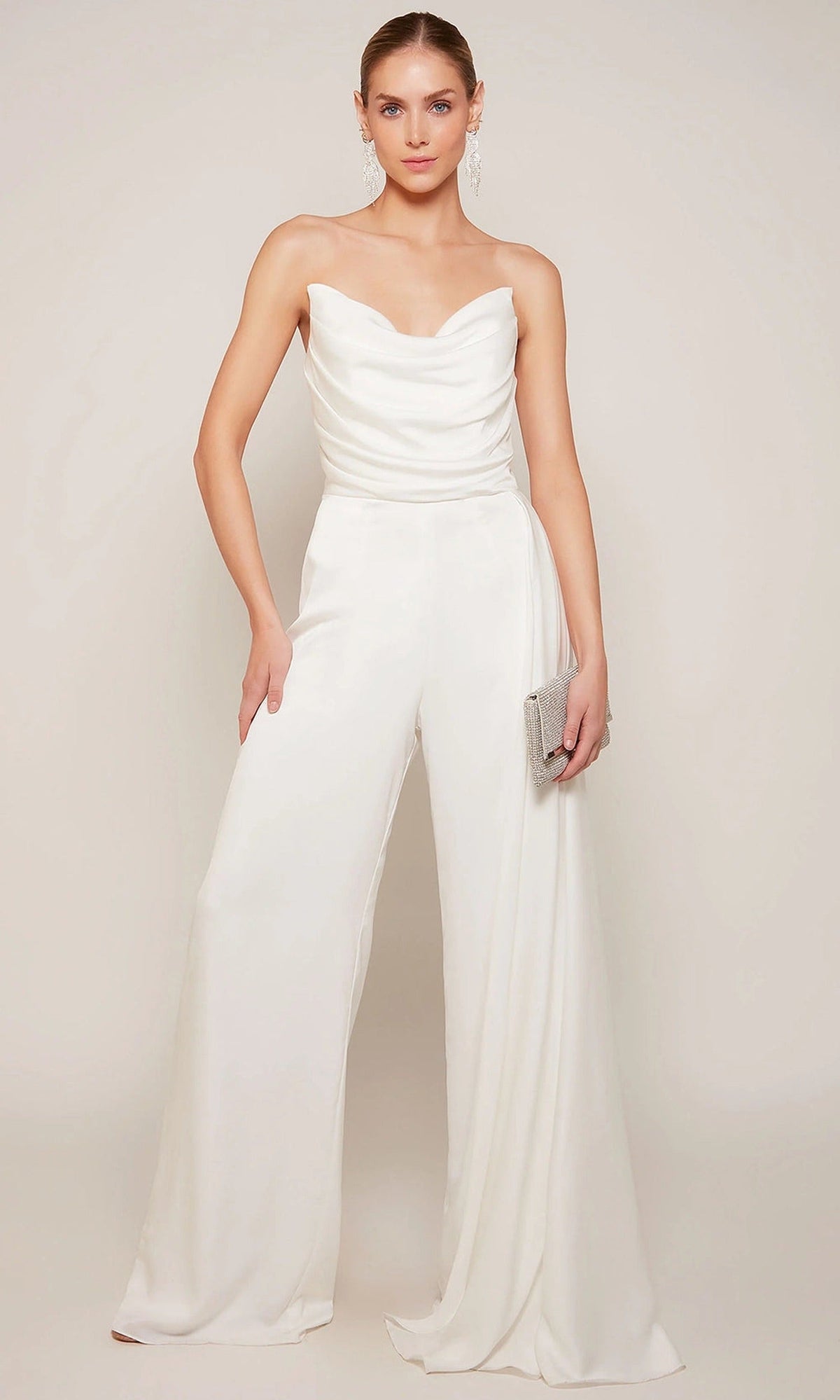Alyce Paris 70050 - Strapless Satin Jumpsuit