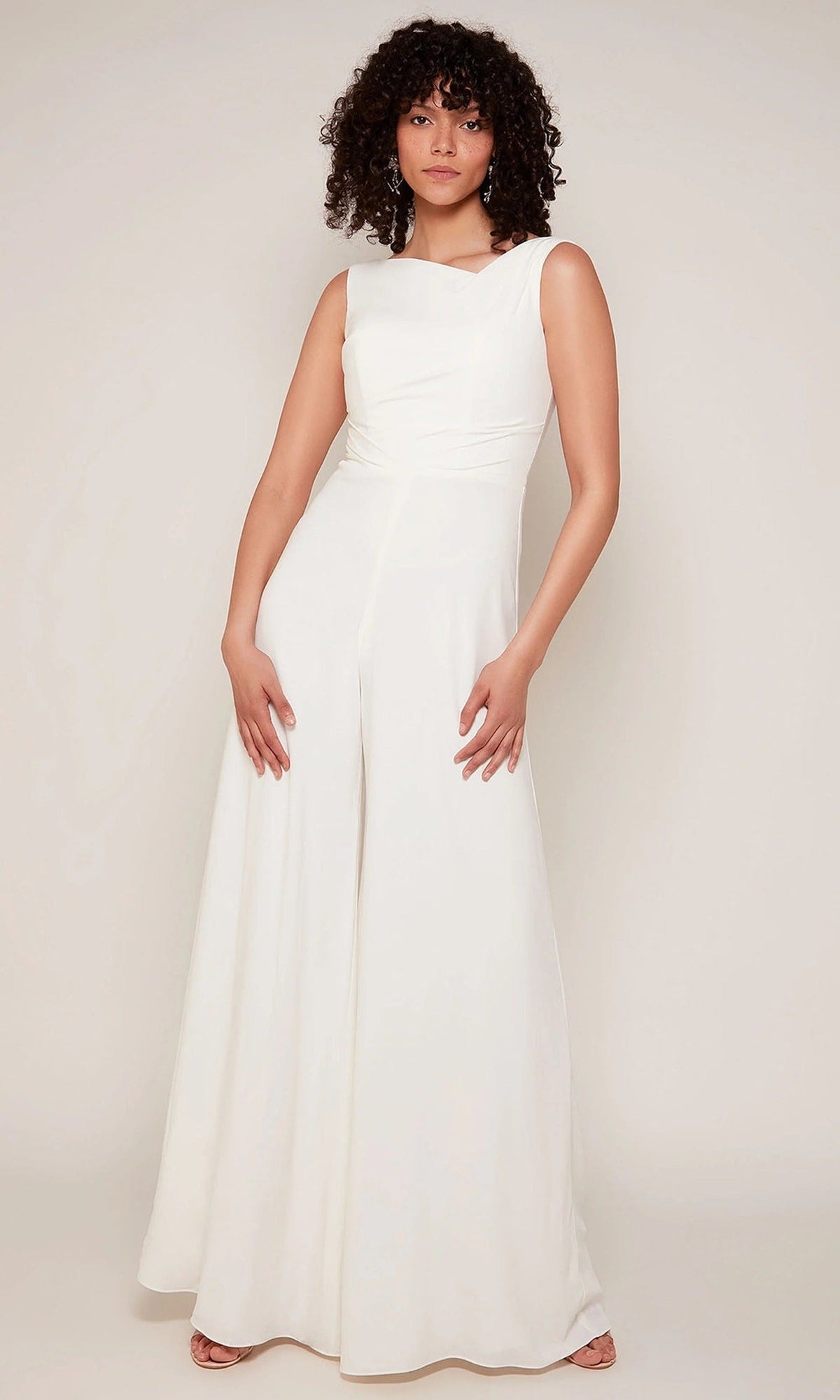 Alyce Paris 70052 - Sleeveless Satin Bridal Jumpsuit