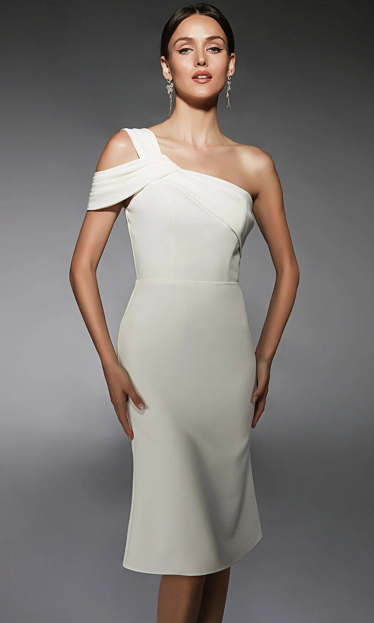 Alyce Paris 70054 - Cold Shoulder Knee-Length Cocktail Dress