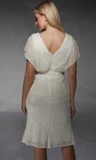 Alyce Paris 70063 - Sequin Draped Knee-Length Dress