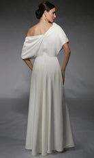 Alyce Paris 70072 - Draped Asymmetric Satin Jumpsuit
