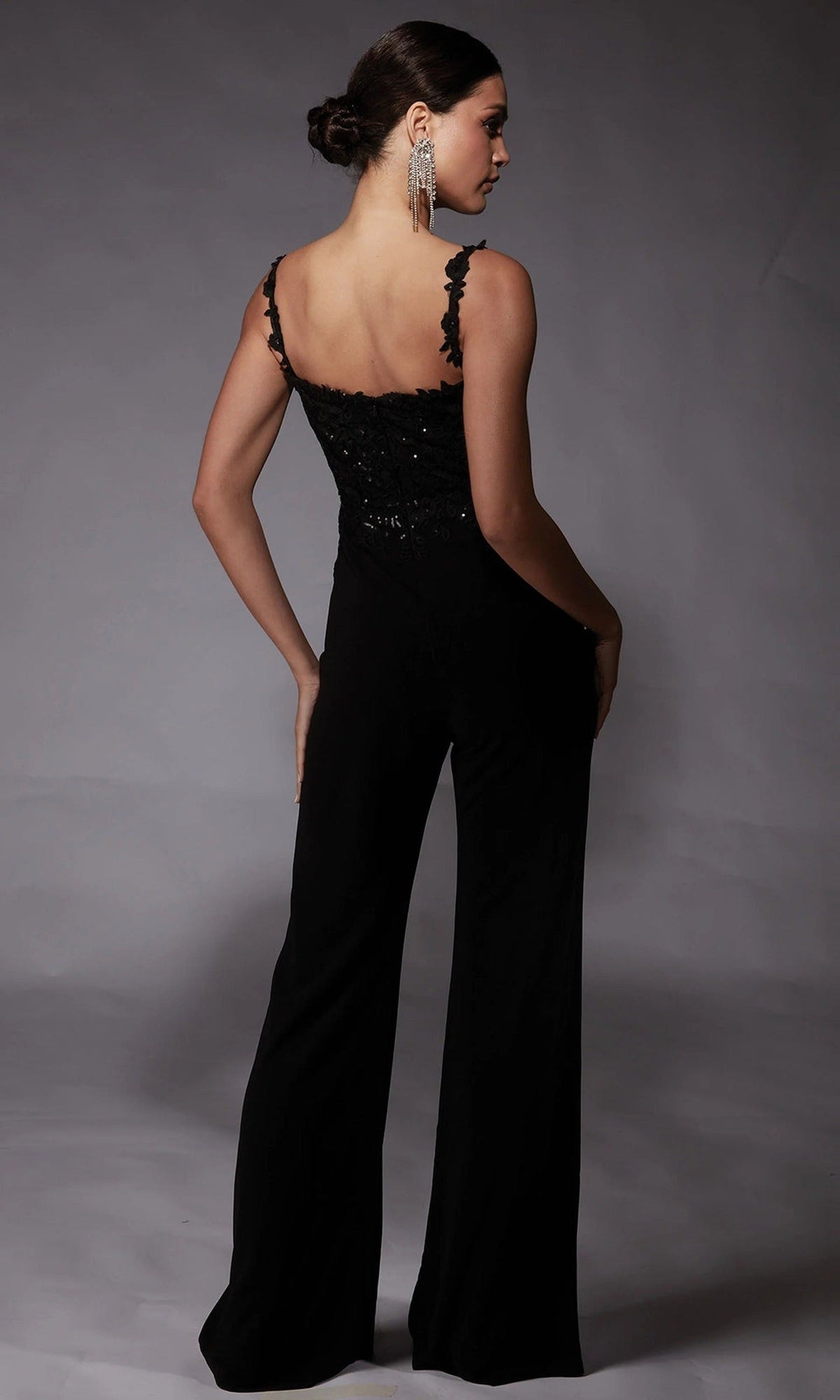 Alyce Paris 70073 - Embroidered Bodice Sweetheart Jumpsuit