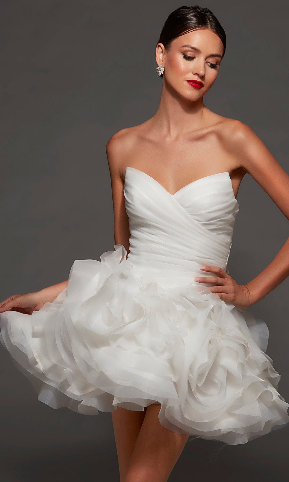 Alyce Paris 70086 - Dramatic Ruffle Skirt Strapless Dress - Silhouette Dresses