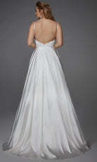 Alyce Paris 7009 - V-Neck A-Line Bridal Dress with Train