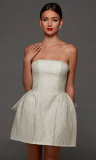 Alyce Paris 70097 - Lace-Up Back Strapless Flared Dress