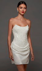 Alyce Paris 70105 - Scoop Neck Draped Sheath Cocktail Dress