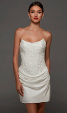 Alyce Paris 70105 - Scoop Neck Draped Sheath Cocktail Dress