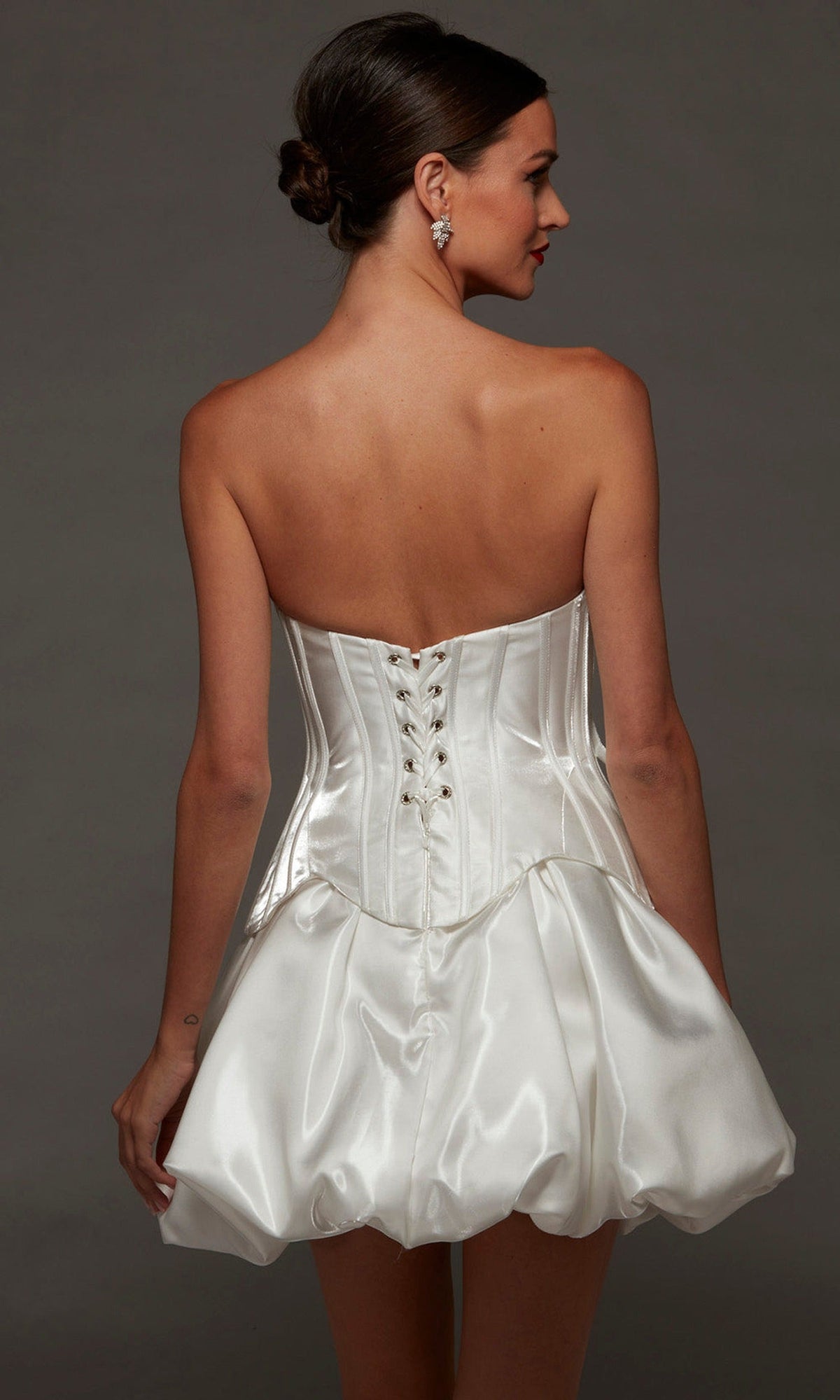 Alyce Paris 70108 - Strapless Bubble Hem Mini Dress
