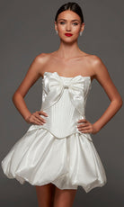 Alyce Paris 70108 - Strapless Bubble Hem Mini Dress