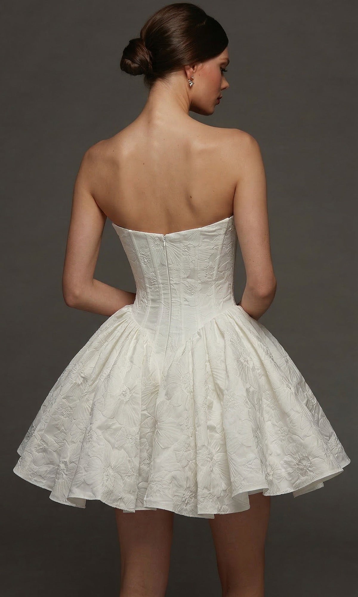 Alyce Paris 70110 - A-Line Textured Floral Bridal Cocktail Dress
