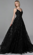 Alyce Paris 7012 - Floral Lace A-Line Long Gown