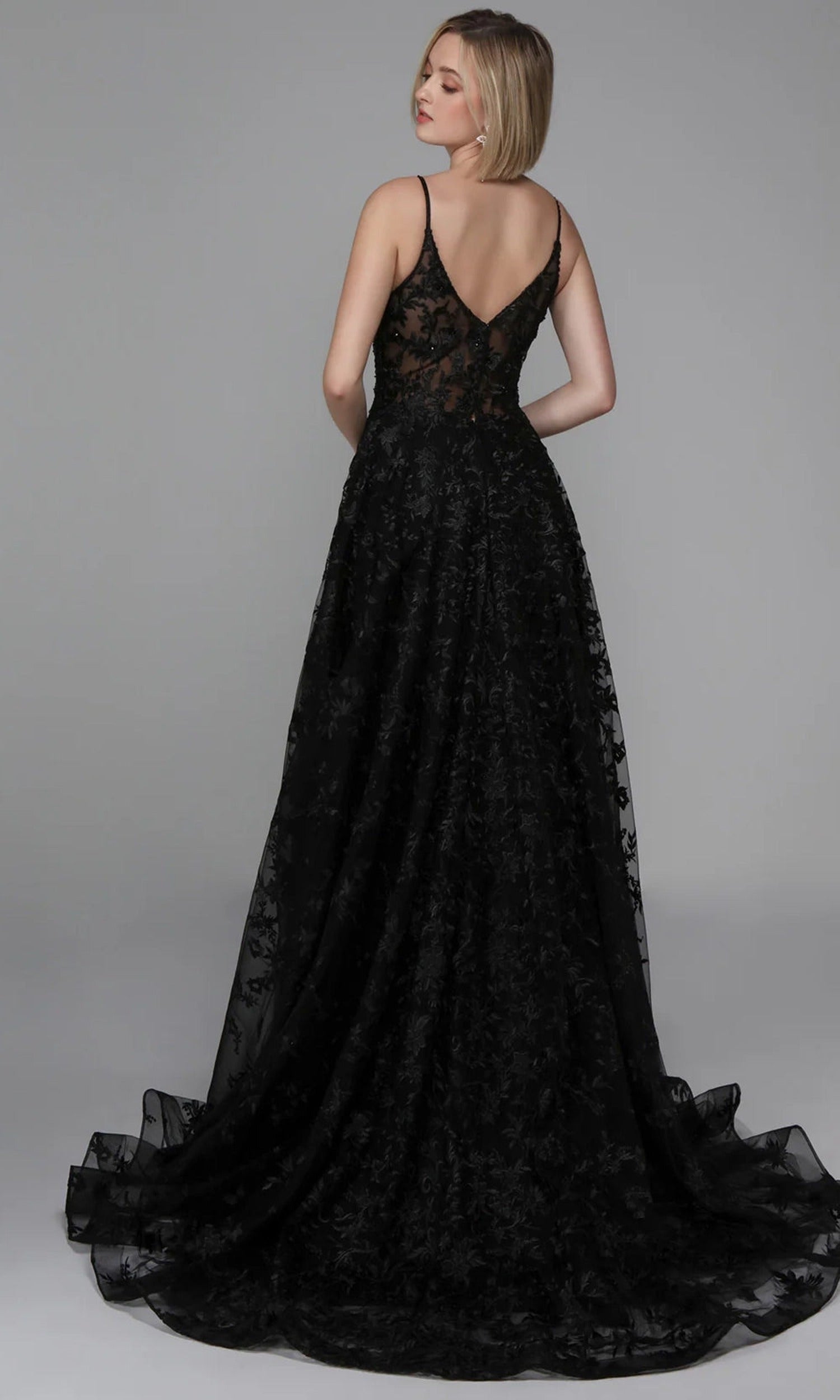 Alyce Paris 7012 - Floral Lace A-Line Long Gown