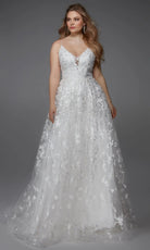 Alyce Paris 7012 - Floral Lace A-Line Long Gown