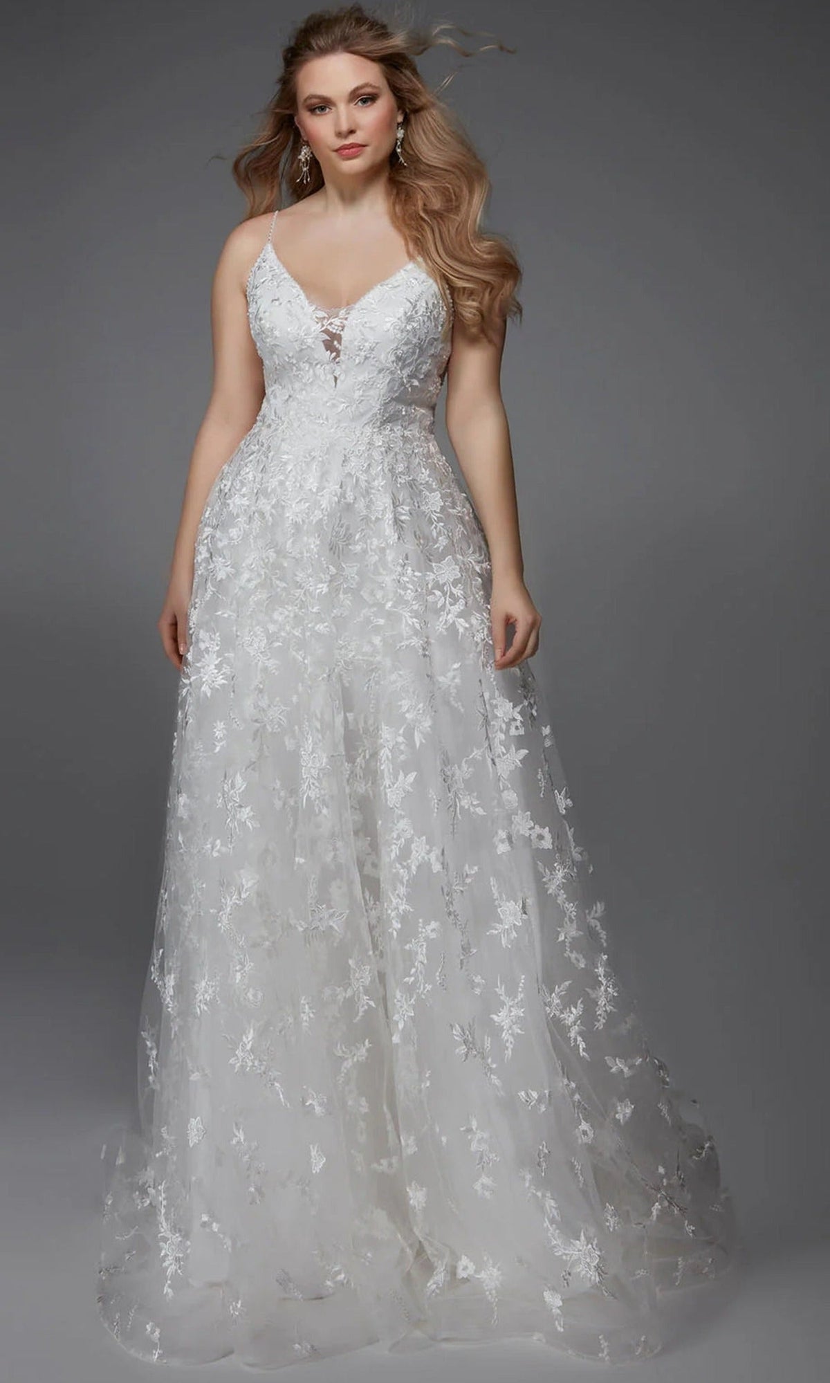Alyce Paris 7012 - Floral Lace A-Line Long Gown