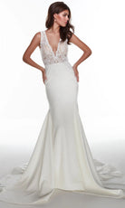Alyce Paris 7016 - Illusion Lace Bodice Plunging V-Neck Gown