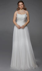 Alyce Paris 7018 - Scoop Neck Lace Bodice A-Line Gown
