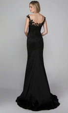 Alyce Paris 7026 - Off Shoulder Sheath Gown with Floral Lace