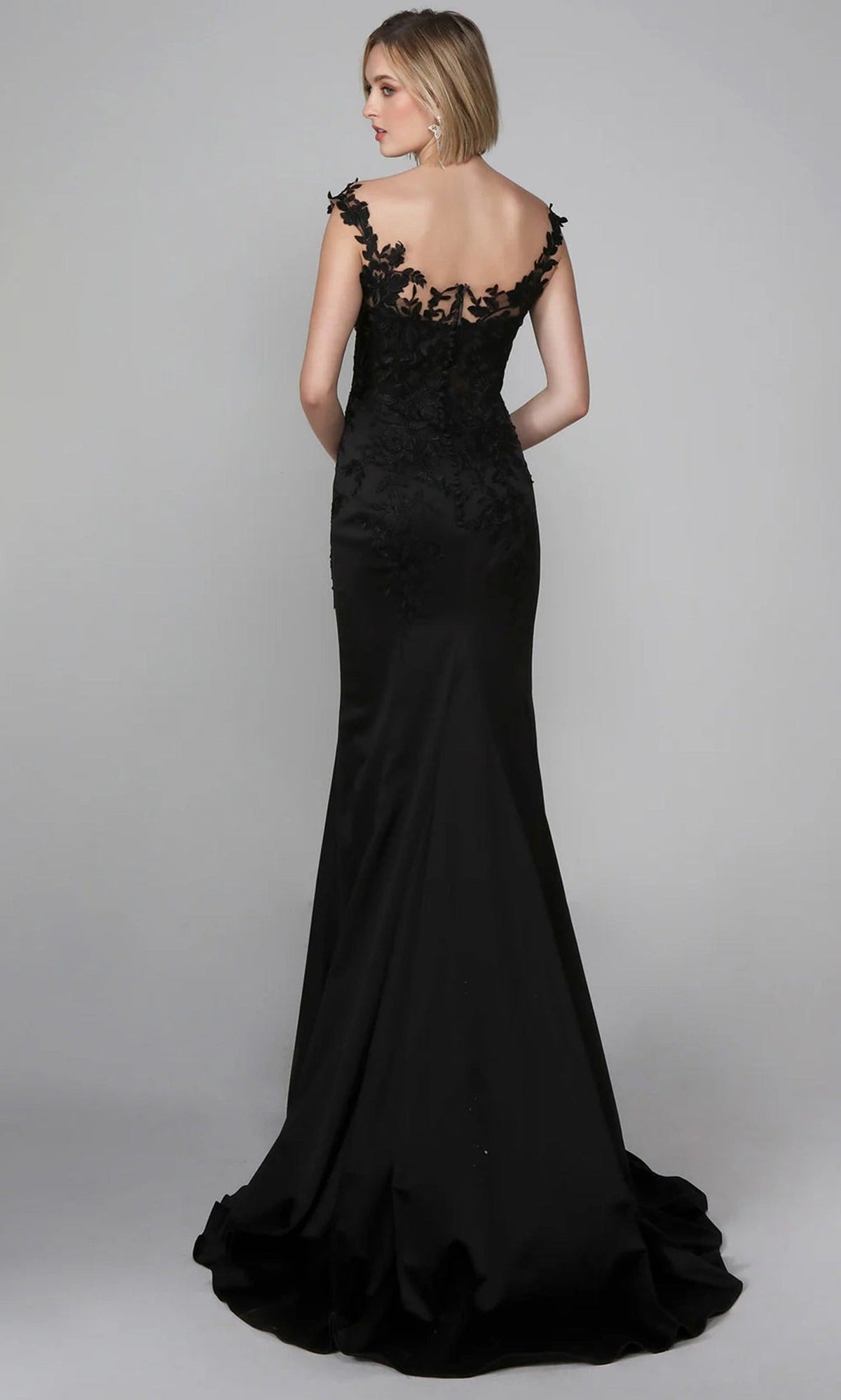 Alyce Paris 7026 - Off Shoulder Sheath Gown with Floral Lace