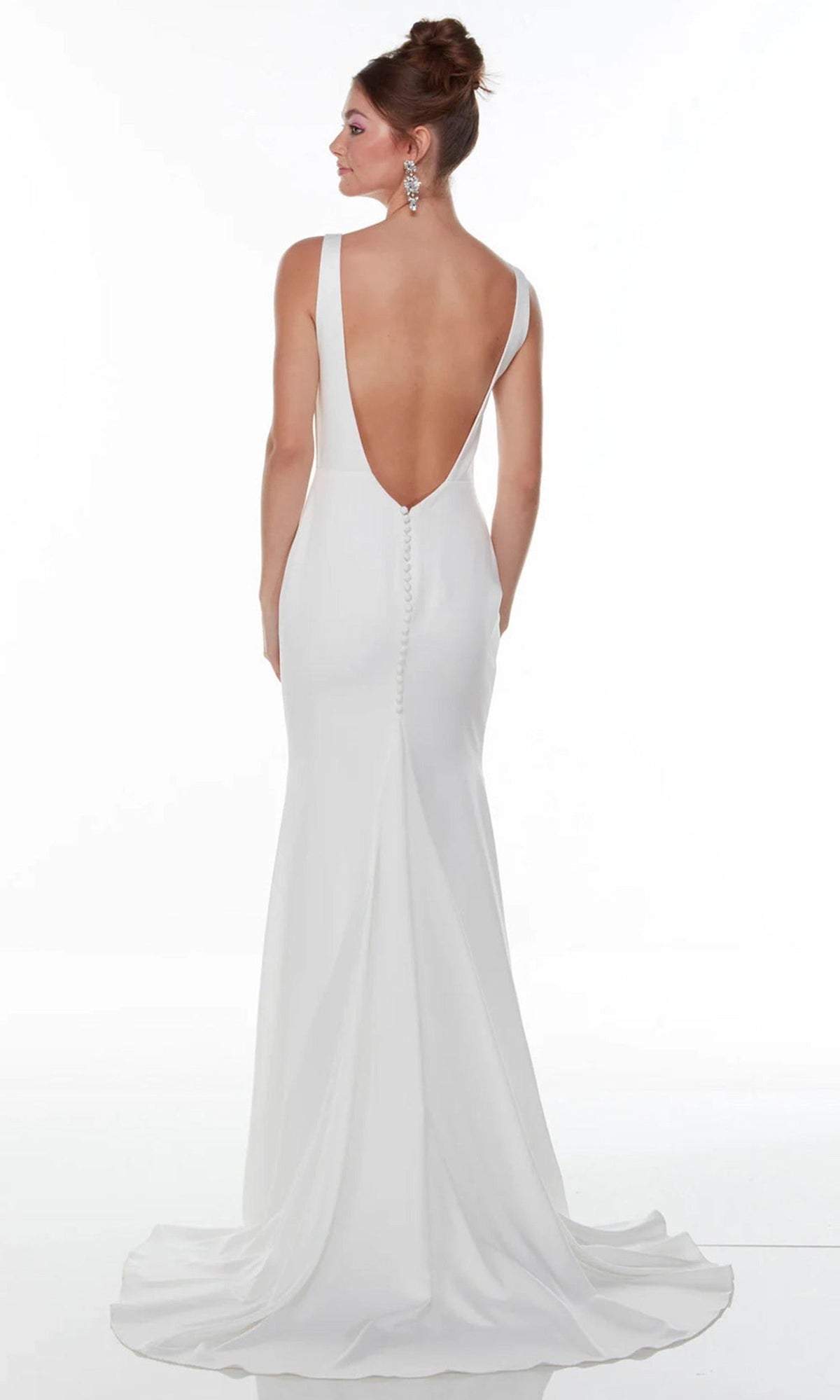 Alyce Paris 7052 - Plunging Neckline Sheer Side Bridal Gown