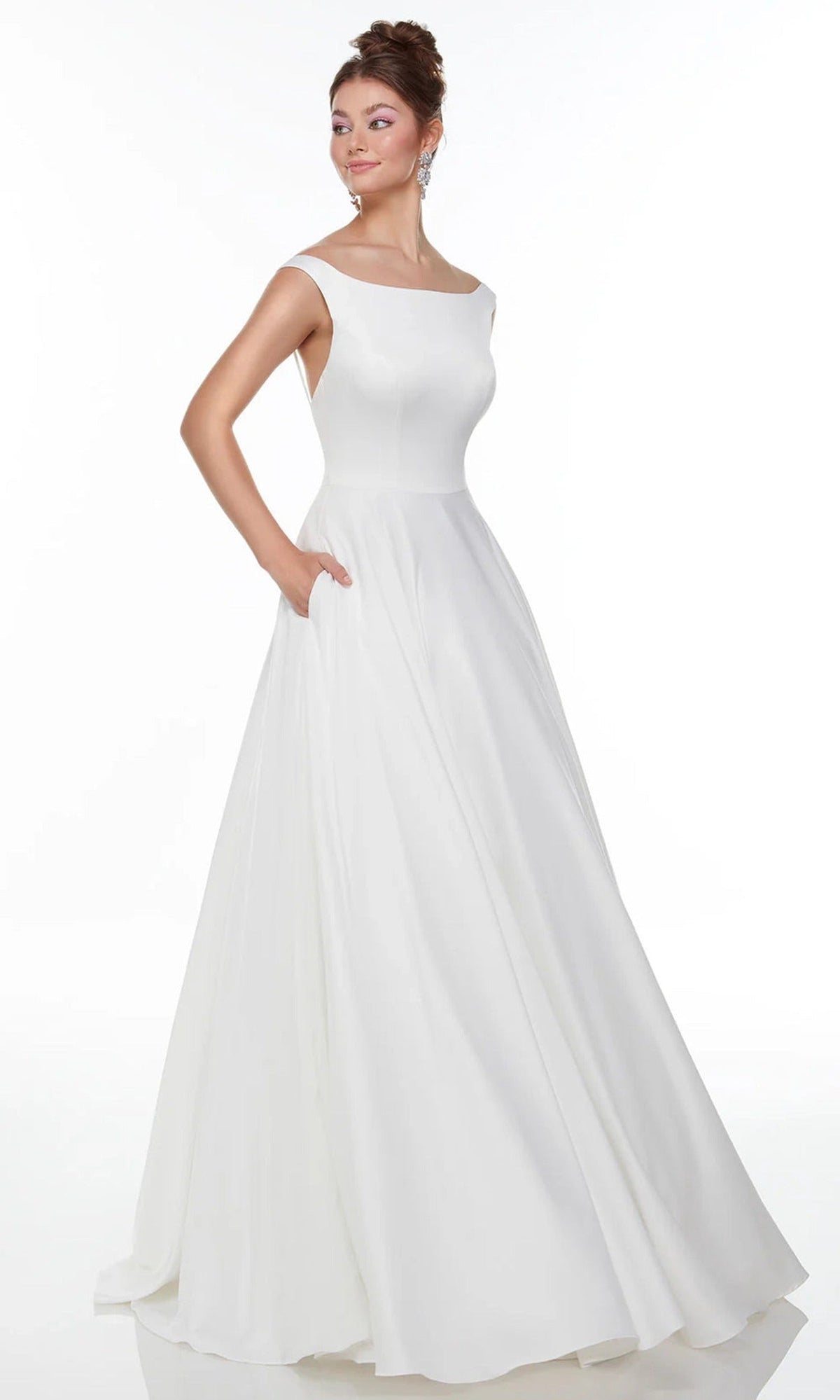 Alyce Paris 7054 - Button Back Perfect Satin A-Line Gown