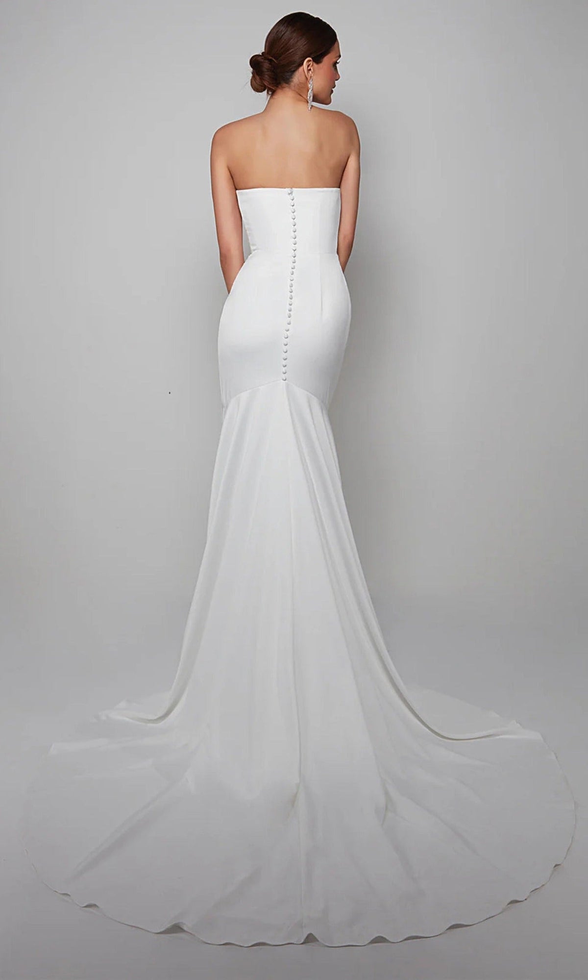 Alyce Paris 7057 - Strapless Ruched Sheath Bridal Gown