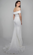 Alyce Paris 7058 - Off Shoulder Slit Wedding Gown