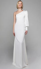 Alyce Paris 7065 - One Shoulder Charmeuse Fitted Gown