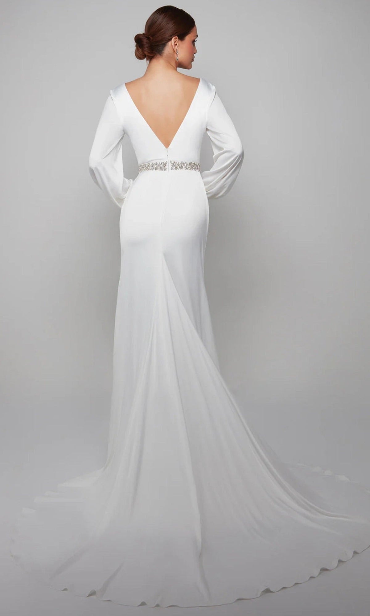 Alyce Paris 7070 - Long Sleeve Bridal Dress with Beading