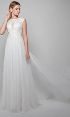 Alyce Paris 7073 - Cap Sleeve Scalloped Lace A-Line Gown