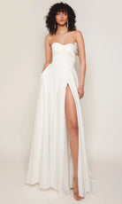 Alyce Paris 7088 - Strapless A-line Wedding Gown with Slit