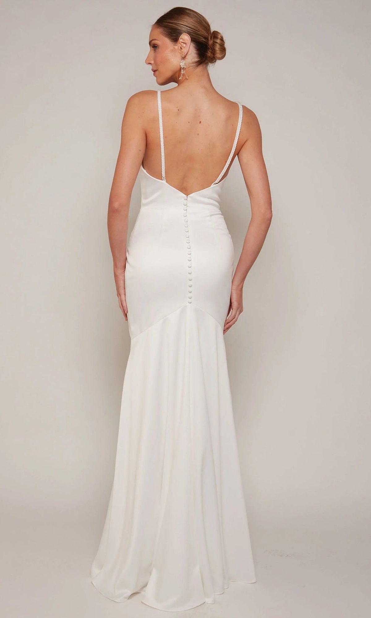 Alyce Paris 7090 - Beaded Strap Satin Dress with Overskirt