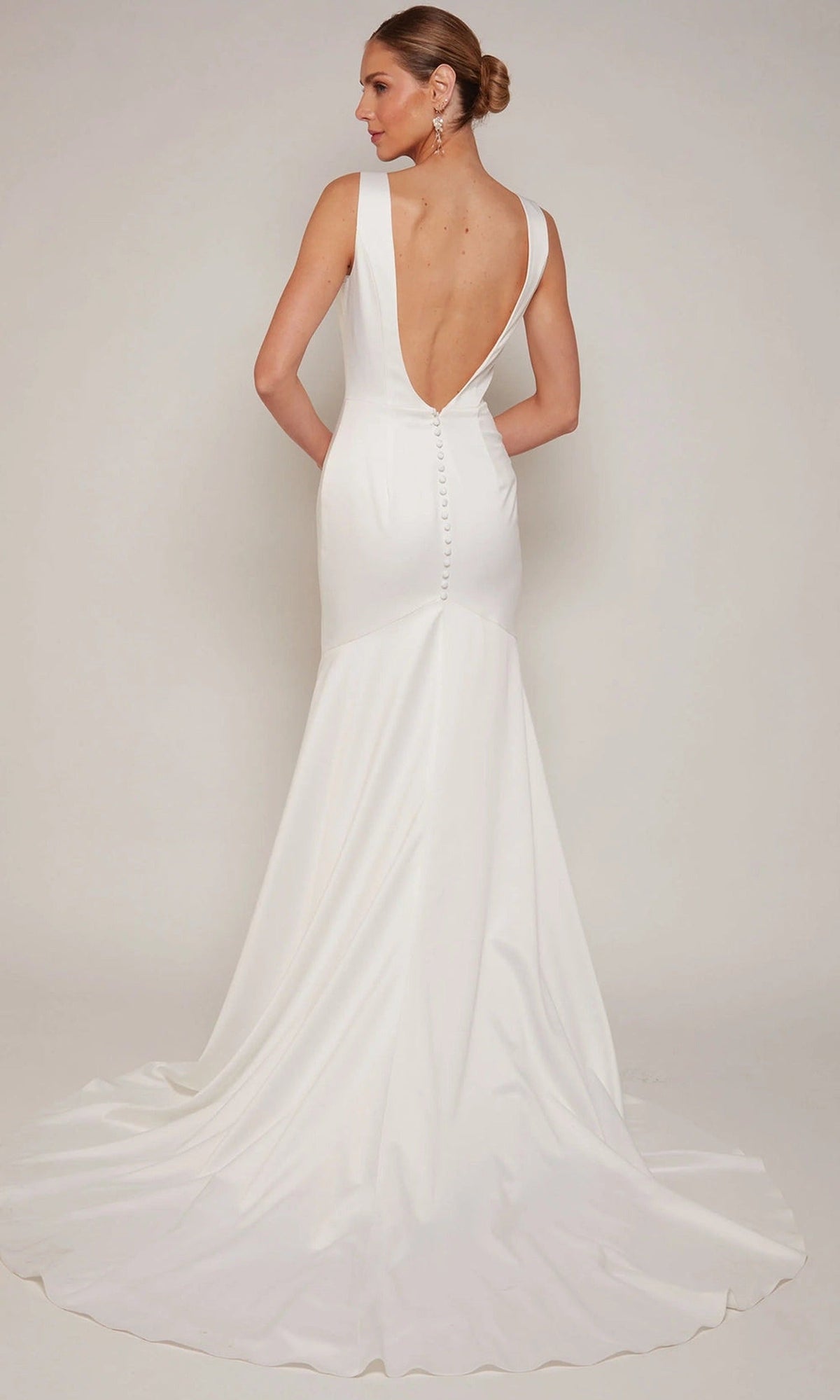 Alyce Paris 7091 - Trumpet Skirt Plunge V-Neck Bridal Gown