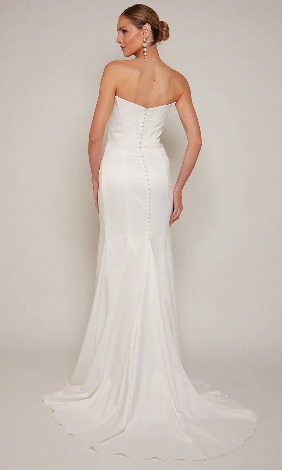 Alyce Paris 7093 - Strapless Wide V-Neck Wedding Dress