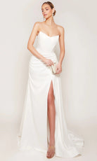Alyce Paris 7093 - Strapless Wide V-Neck Wedding Dress