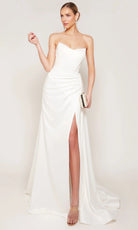 Alyce Paris 7093 - Strapless Wide V-Neck Wedding Dress