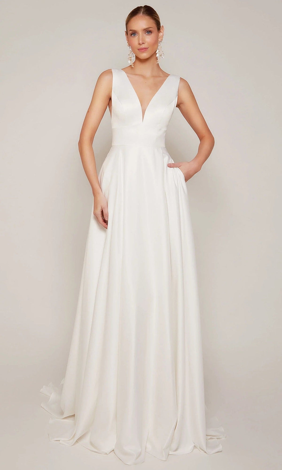 Alyce Paris 7096 - Classic V-Neck A-line Wedding Dress
