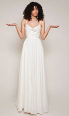 Alyce Paris 7100 - Cowl Neckline Sleeveless Satin Gown
