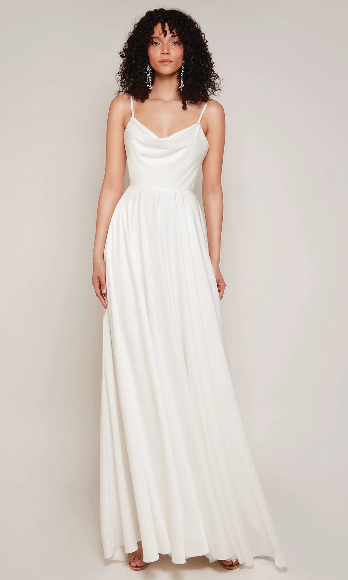 Alyce Paris 7100 - Cowl Neckline Sleeveless Satin Gown