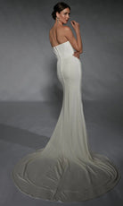 Alyce Paris 7102 - Strapless Corset Sheath Gown with Slit